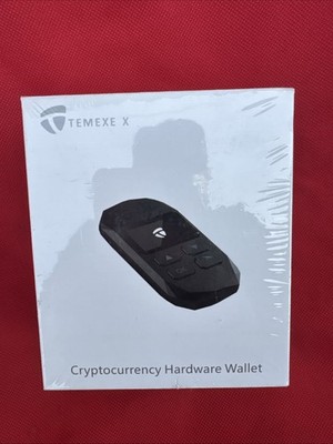Temexe X Crypto Hardware Wallet Bitcoin Ethereum Coins Tokens Black NEW SEALED
