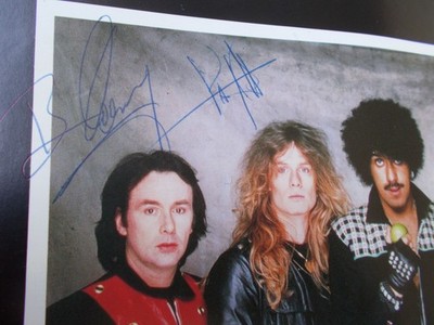 Thin Lizzy signed tour programme Phil Lynott & Brian Downey signatures