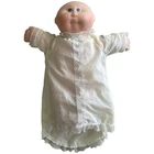 Vtg Cabbage Patch Premie Doll Blue Eyes Bald Yellow Gown 1978-1982 14”