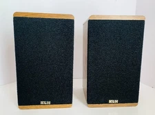 Vintage KLH 11” Model 7001 Desk Table Top Set of 2 Speakers Tested & Works EUC