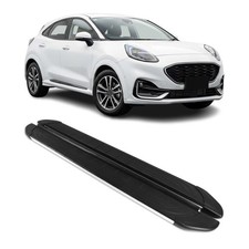 Trittbretter Seitenschweller für Ford Puma 2019-2026 Aluminium Schwarz Silber 2x