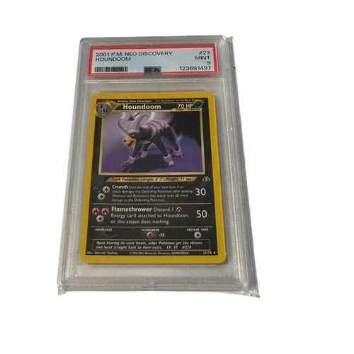 2001 PSA 9 Pokemon Houndoom P.M. Neo Discovery #23 Graded