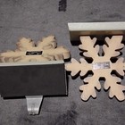 Enamel Snowflake Christmas Stocking Holders - Set of 2 Mantel Hangers Holiday — photo 6