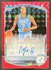 Nyla Brooks 2025-26 Bowman Chrome Auto 1st Prospect Red Geometric Refractor 5/5