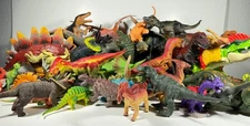 Huge Vintage Toy Collection 40 Prehistoric Figures 9 Lbs. Multiple Brands JP