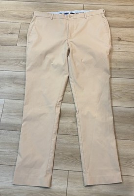 Peter Millar Pants Mens 36x32 Khaki Tan Durham High Drape Performance Trouser