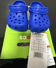 Crocs Toddler Classic Clog Blue Bolt C2 C3 New With Box Kids Slip On Shoes