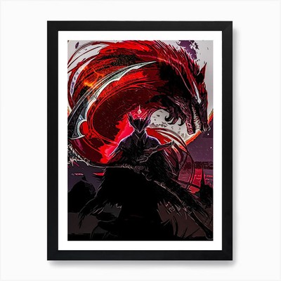 Dämonenblut getragenes Spiel Kunstdruck Fr gerahmtes Wandbild Poster Leinwanddruck Bild