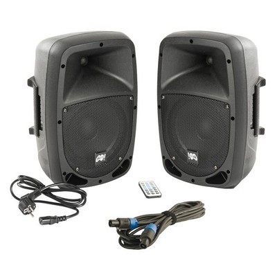 Aktiver Passiver Lautsprecher Set 60W RMS 200W Peak 8'' Tieftöner 1'' Hochtöner