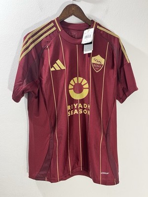 Adidas AS Roma 24/25 Home Jersey Mens L Burgundy IT6058 Soccer NEW