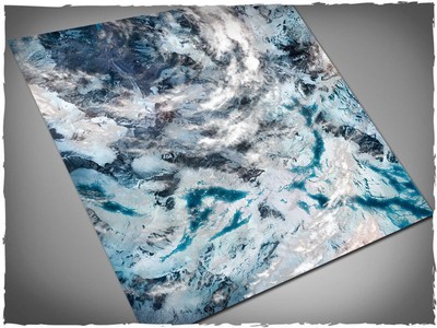 Deep Cut Studio Wargames Terrain Mat Orbital Snowfields 4x4 Play matte Dropfleet