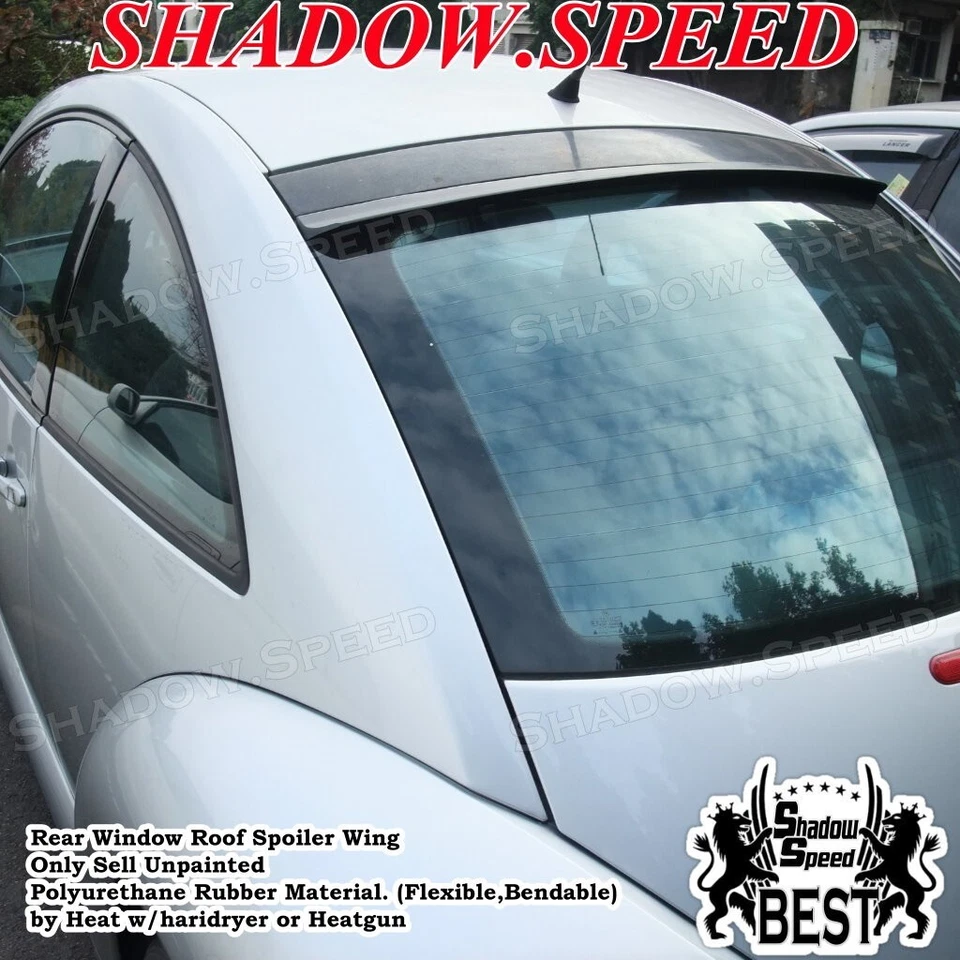 ShSpd 284R Rear Window Roof Spoiler Wing Fits 1997~2010 Volkswagen BEETLE Coupe - Imagem 2 de 4