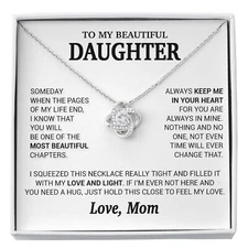 To My Beautiful Daughter Necklace, Sentimental Gift for Daughter From Mom