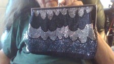 vintage 1940's beaded evening bag