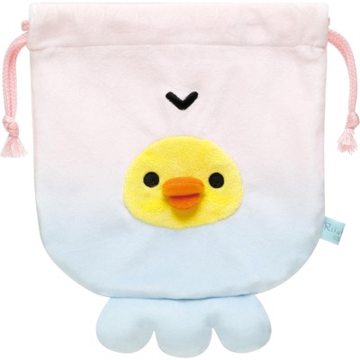 San-X Rilakkuma Plush Drawstring Pouch Yellow Bird Jellyfish CA54502