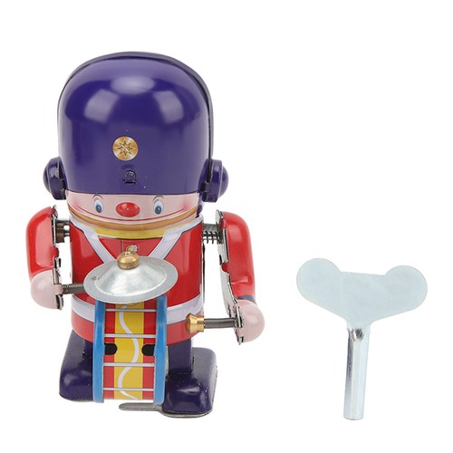 New Tinplate Walking Drummer Soldier Wind Up Toy Drumming Decorative Wind Up Toy - Picture 20 of 23