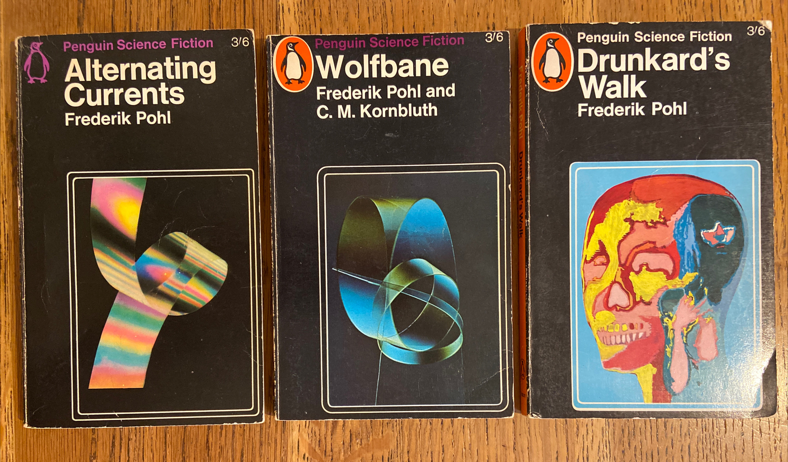Frederik Pohl - Wolfbane, Drunkard's Walk, Currents UK 3 Vol Matching PB Set VGC