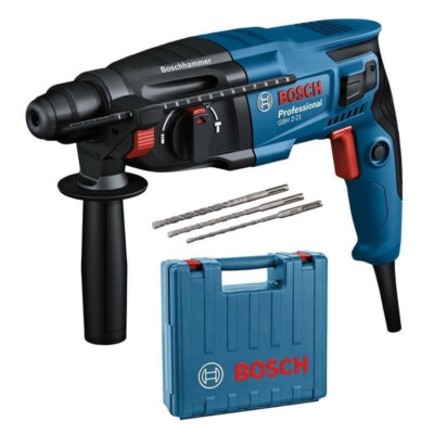 Bosch SDS-Plus Hammer Drill GBH 2-21 Professional incl. 3 pcs. Drill Set + Case