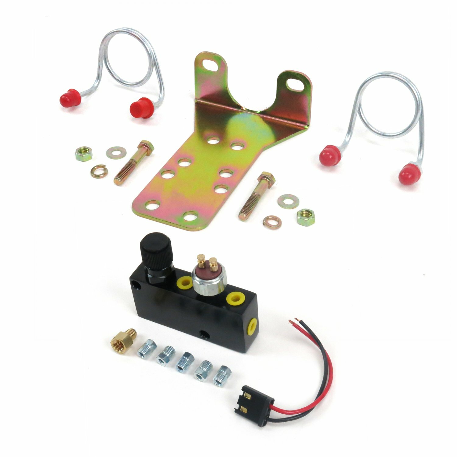 Bottom Mount Black Adjustable Proportioning Valve Kit, For Any Disc Drum Vehicle
