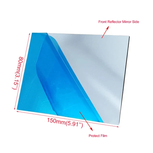150x80mm First Reflector Projector Optical Front Surface Mirror DIY Accessories