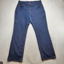 NYDJ Jeans Women Size 14 Lift Tuck Technology Stretch Dark Wash Marilyn Straight