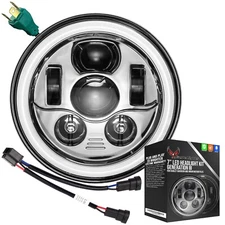 Eagle Lights Chrome 7" Gen 3 Halo LED Headlight Harley Street Glide & Road King