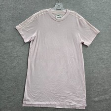 Adidas Originals Women Dress Large Pink Logo Tennis Shirt Short Sleeve Tee