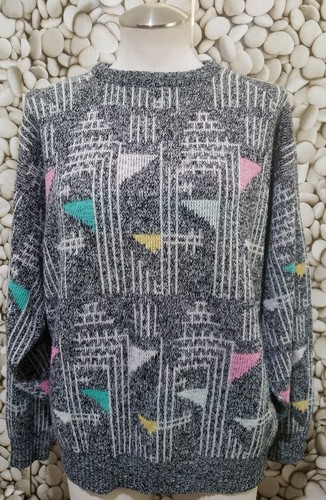 TED McGILL 80's Vintage Grey Pink 