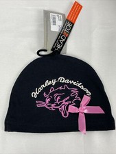 Harley Davidson Motorcycle Baby Girls Hat Beanie One Size Pink  Black Infants