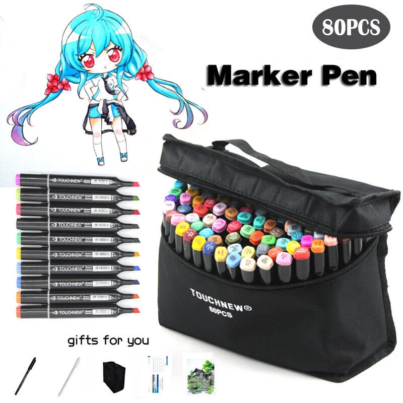 80 Colors Double-sided Marker Set Sketch Markers Sketching Set 80 Pieces  Per Bag Sketching Markers Ns2