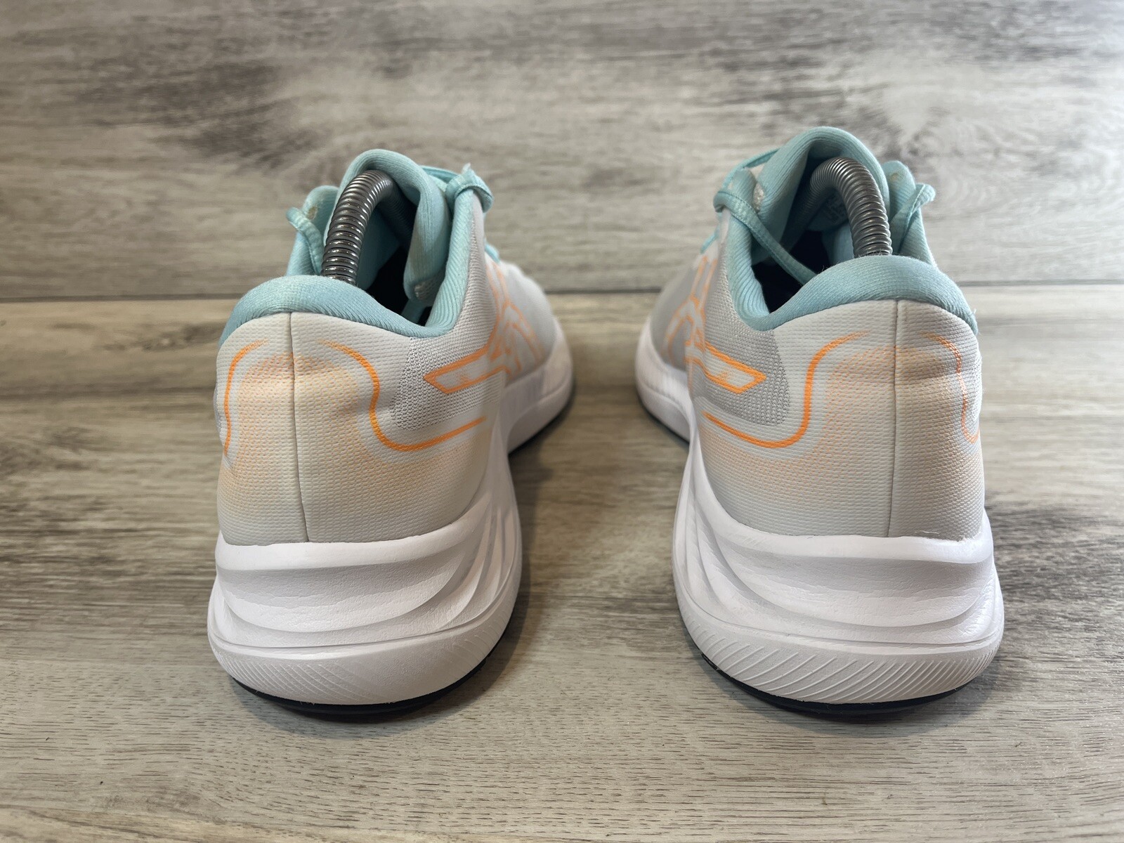 ASICS Women's GEL-EXCITE 9 Running Shoes WHITE/ORANGE POP - Size 9.5 (1012B182) thumbnail 4