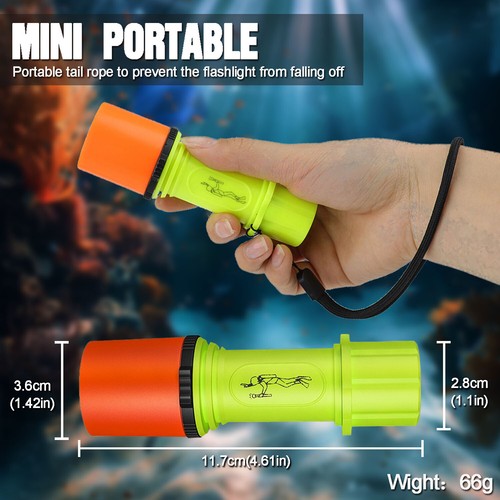 Linterna LED de Buceo 100000LM Antorcha de Buceo Luz de Snorkel Subacuática - Imagen 16 de 18