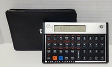 Vintage HP 12C Platinum Financial Calculator w Original Cover USA Works