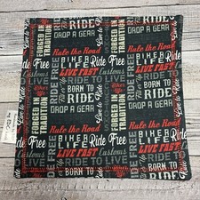 EDC HANK W/MICROFIBER BACK 8  - MOTORCYCLE RIDE CHOPPER RALLEY HANDKERCHIEF