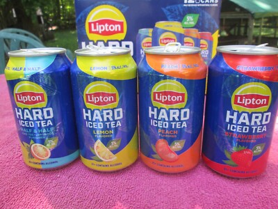Lipton Hard Iced Tea empty cans 4 flavors