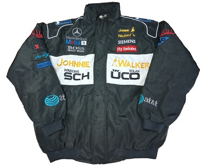 Vintage Mercedes-Benz Mobil 1 Johnnie Walker Racing Jacket Size