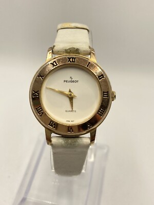 Peugeot Quartz Japan Movt Ladies Watch Leather Band Gold  display picture 2