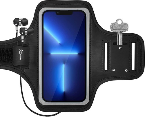 For iPhone16 15 14 Samsung Armband Case Sports Gym Running Arm Band Phone Holder - Picture 3 of 25