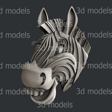 3d STL models for CNC, Artcam, Aspire, zebra for kids