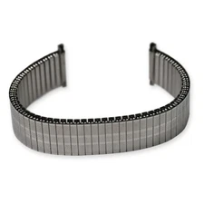 Steel Expandable Stretchy Watch Strap Bracelet Stainless Steel 18mm-22mm Mirror