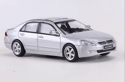 DCT 1:64 Accord 7th Gen 2005 Silver Diecast Model   Car Toy for Fans&Kids Model
