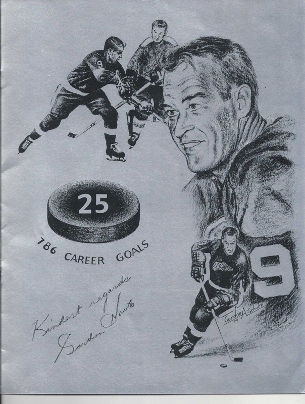 1972 Gordie Howe #9 Jersey Retirement hockey program Detroit Red Wings Olympia