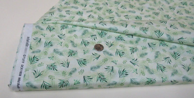 Michael Miller quilt-craft fabric WILD FRONDS cream 2 yds (dcx-11858) Dinosaur
