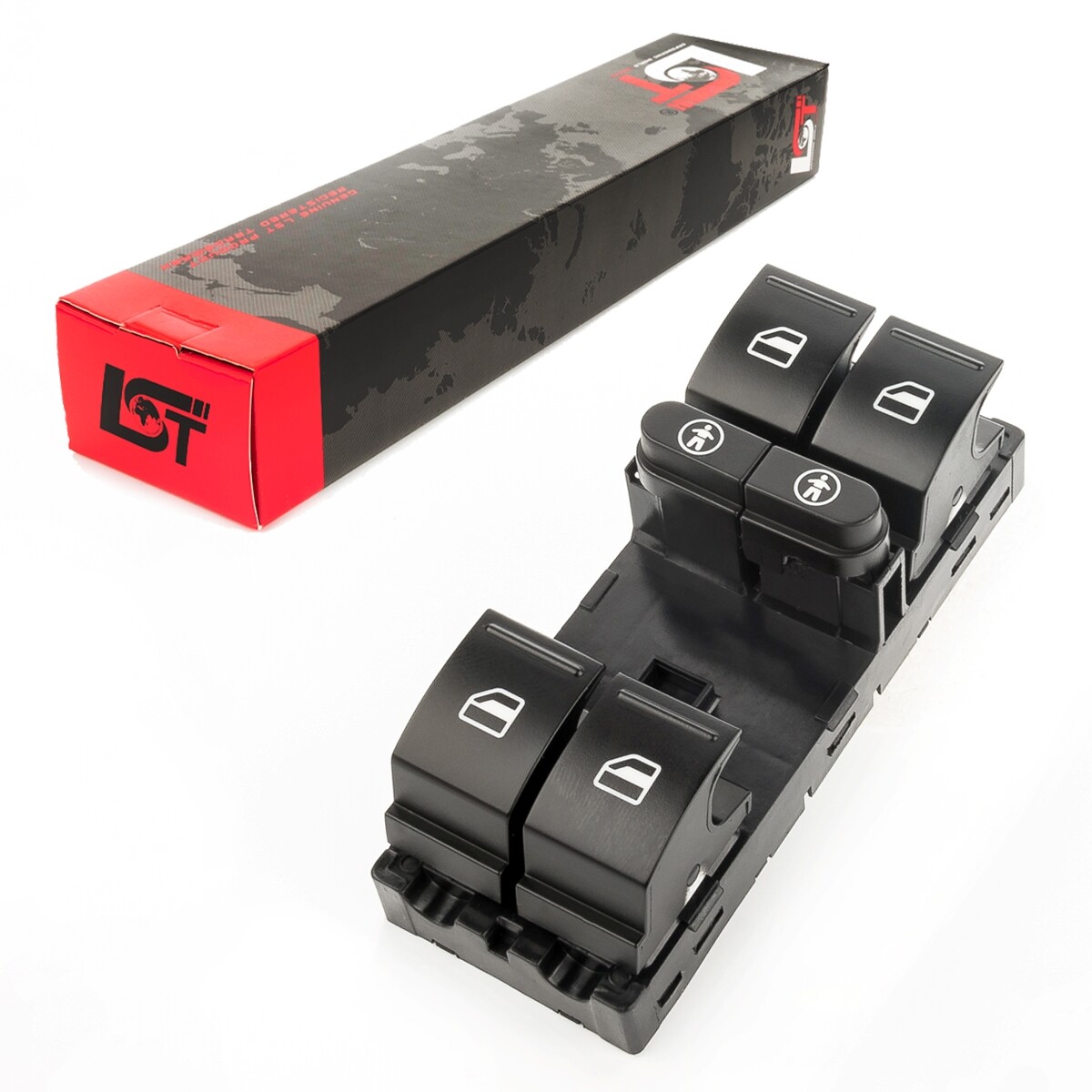 Window Lifter Switch Left Black For Seat Alhambra VW Sharan Touareg Touran