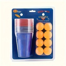 24pc Beer Pong Party Set Indoor  Toy Table Game Stag & Hen Birthday Parties