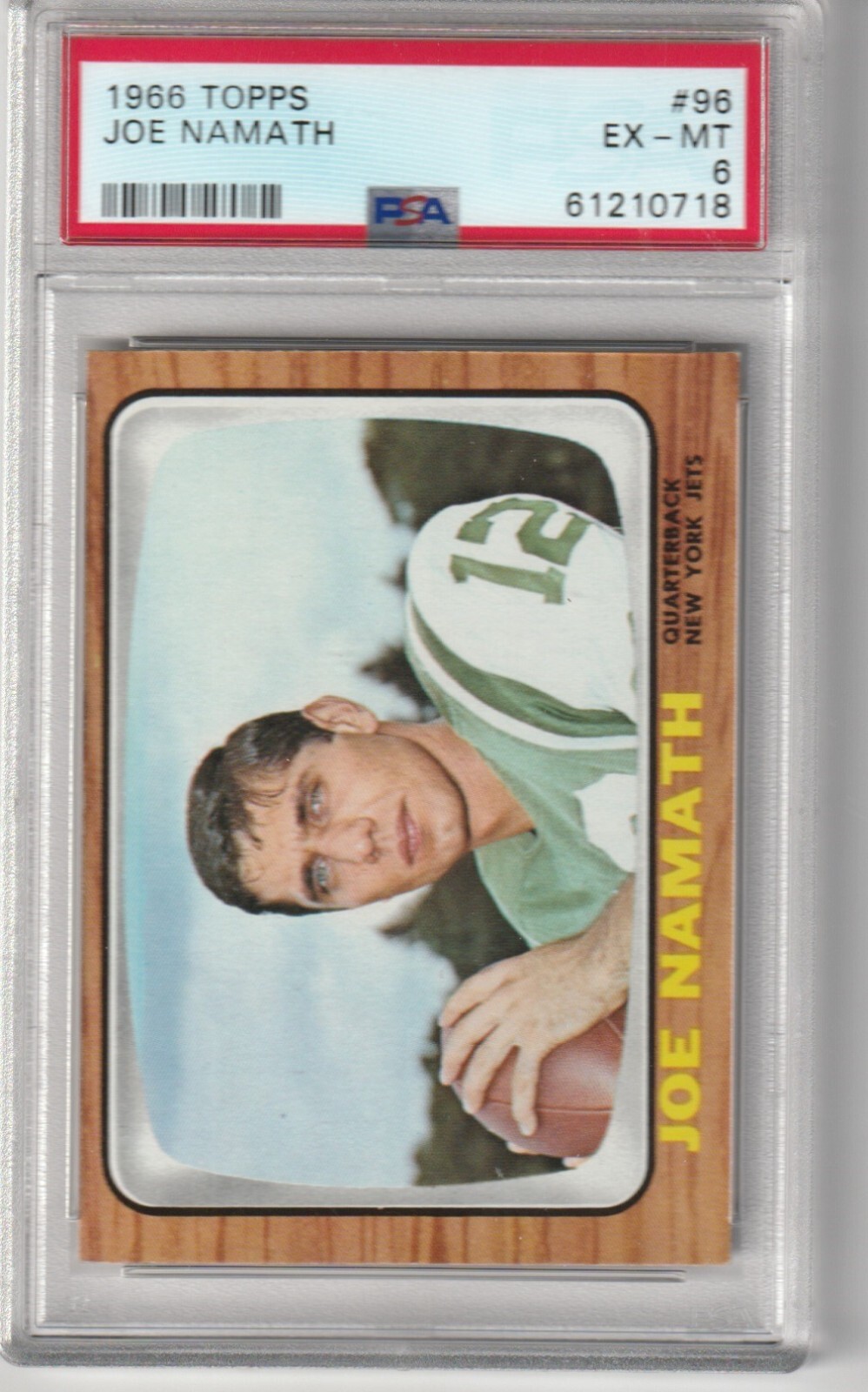 1966 Topps Joe Namath #96, PSA EX-MT 6