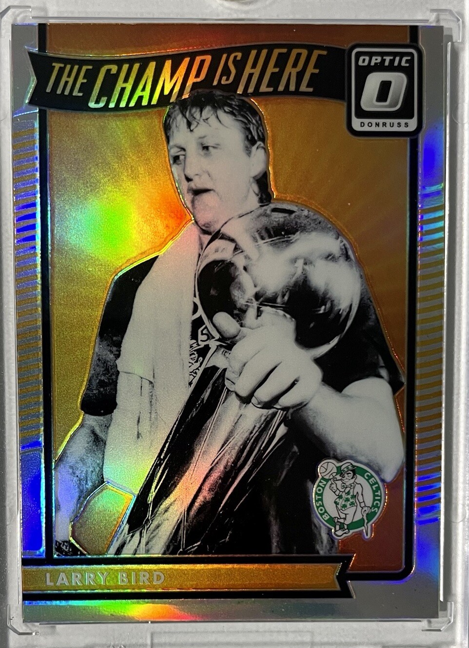 2016-17 Panini Donruss Optic Larry Bird The Champ Is Here Prizm Holo