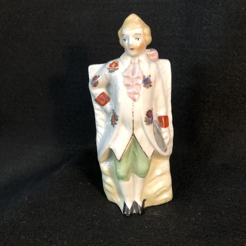 Antique Victorian Colonial Man Wall Pocket Made In Japan