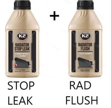 Car Van Radiator Stop Leak Repair Sealant + Coolant Heater Matrix Engine Flush 