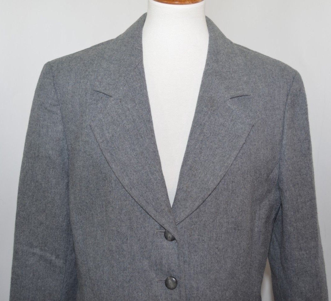 VTG Pendleton 100% Pure Wool Solid Gray Button Ja… - image 2